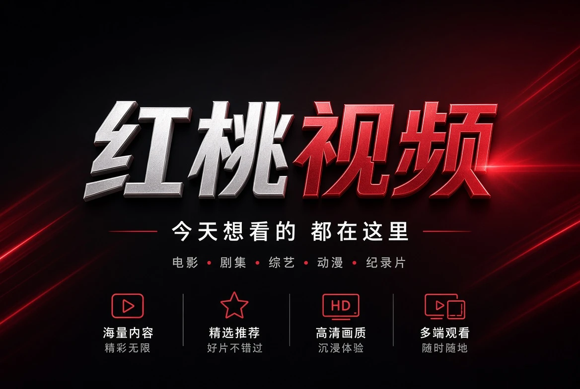 红桃视频深红品牌封面与影像栏目示意画
